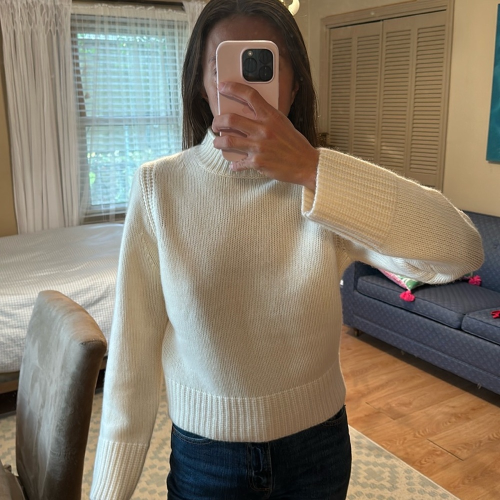 JCrew cashmere roll neck sweater